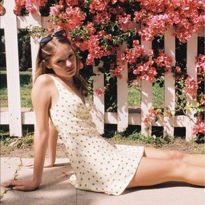 NWOT Zara Strawberry Satin Dress